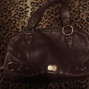 Brown leather authentic Michael Kors satchel bag